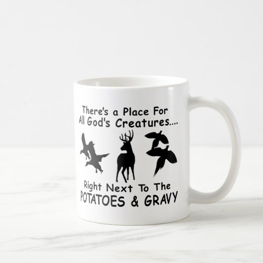 シカ、アヒル及びキジの狩り コーヒーマグカップ (右)