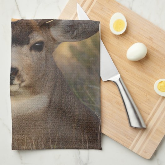 シカ キッチンタオル (四つ折り)