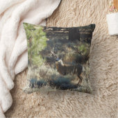 シカ，バック，野生動物，装飾用クッション クッション (ブランケット)