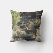 シカ，バック，野生動物，装飾用クッション クッション (裏面)