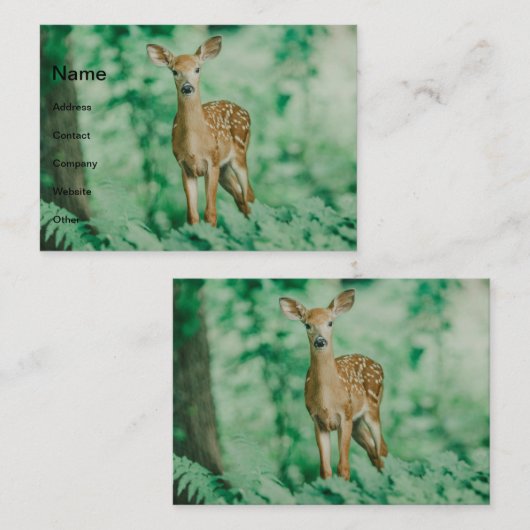 シカ 名刺 (正面/裏面)