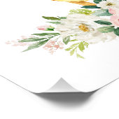 シカ、森林動物、ボウ、ピンク色の花 フォトプリント            (角)