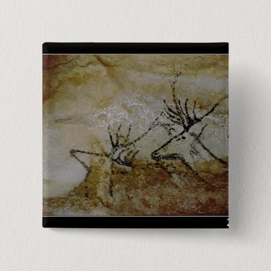 シカ、紀元前のc.17000のフリーズ 缶バッジ (正面)