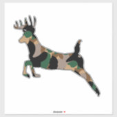 シカ、野生動物、バック、迷彩柄・トナカイ。 シール (シート)