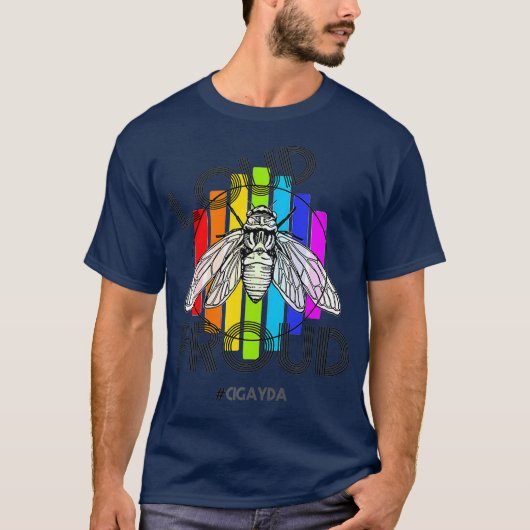 シガイダ LGBTプライドセミ 2021 昆虫 Tシャツ (正面)