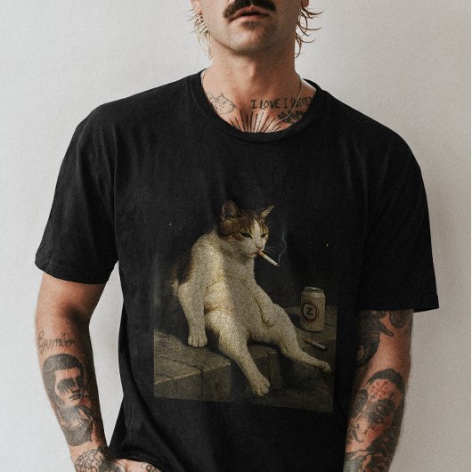 シガレットキティ 楽しい喫煙猫 Gen Z メメ Tシャツ