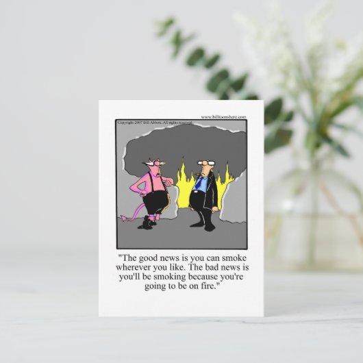 シガーおもしろい・アフィシオナードへのシガーギフト！ ポストカード (スタンド正面)