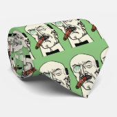 シガーおよびMonocleを持つヴィンテージの禿げた紳士 ネクタイ (ロール)