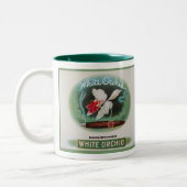 シガーのラベルのヴィンテージ ツートーンマグカップ (左)