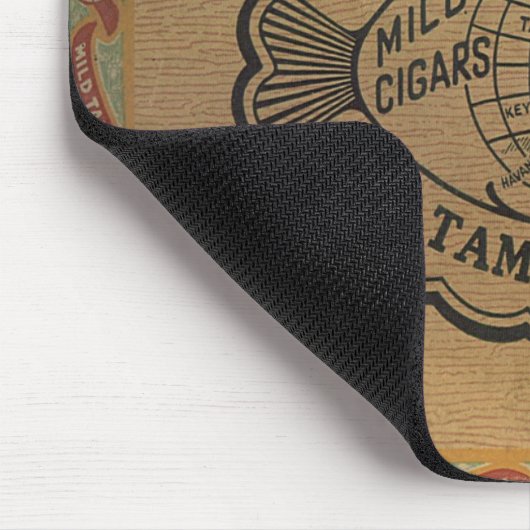 シガーのヴィンテージ箱のふたのマウスパッド マウスパッド (コーナー)