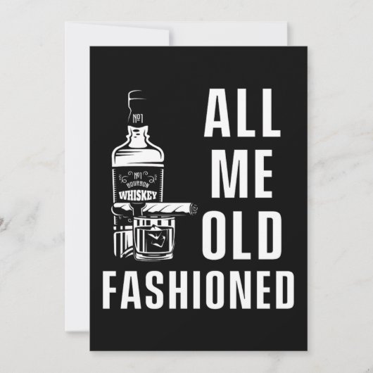 シガーウイスキーのバーボンスモークヒュミドルたばこ贈り物 招待状 (正面)