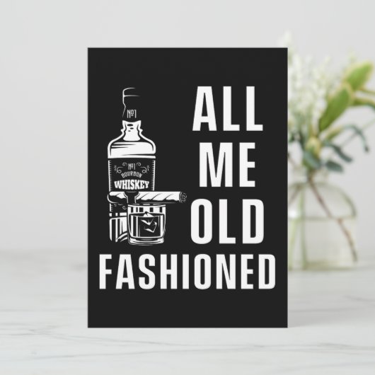 シガーウイスキーのバーボンスモークヒュミドルたばこ贈り物 招待状 (スタンド正面)