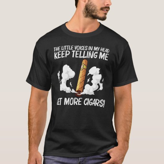 シガーカッコいいウィメンズ男性へシガースモーカー喫煙 Tシャツ (正面)