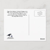 シガーストアインテリア、1900年頃 ポストカード (裏面)