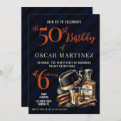 シガーズアンドバーボンバースデーパーティー 招待状 (正面/裏面)