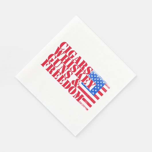 シガーズウイスキー銃と自由 スタンダードランチョンナプキン (角)