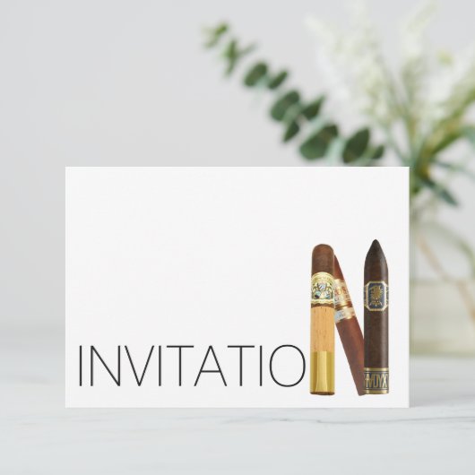 シガーズキューバジェンテルメンミニマリズム招待状 招待状 (スタンド正面)