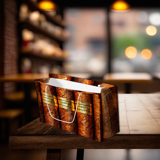 シガーハバナ葉巻キューバスモーククラブラグジュアリーギフト ラージペーパーバッグ