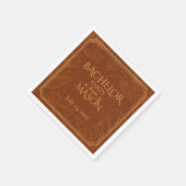 シガーバーをテーマにした独身パーティー スタンダードカクテルナプキン (角)