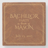 シガーバーをテーマにした独身パーティ ストーンコースター (正面)