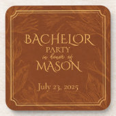 シガーバー テーマのバチェラーパーティー コースター (正面)