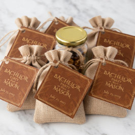 シガーバー テーマのバチェラーパーティー フェイバータグ