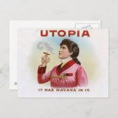 シガーボックスラベルUtopia ポストカード (正面/裏面)