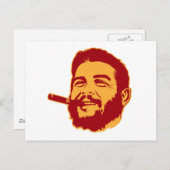 シガーポートレート葉書き付きチェゲバラ ポストカード (正面/裏面)