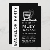 シガーモダンズ&ウイスキーバチュラーパーティ 招待状 (正面/裏面)