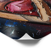 シガーラウンジフェムファタレ抽象芸術表現主義 ポスター (コーナー)