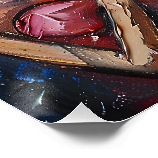 シガーラウンジフェムファタレ抽象芸術表現主義 ポスター (コーナー)