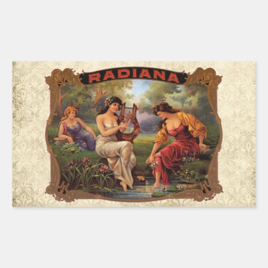 シガーラディアナヴィンテージタバコ 長方形シール (正面)