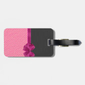 シガーリーモダンッストライプク – パーソナライズされた ラゲッジタグ (裏面横)