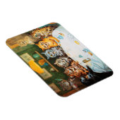 シガー及びブランデー、ルイWainを楽しんでいる猫 マグネット (右側)