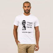 シガー喫煙骨格 Tシャツ (正面フル)