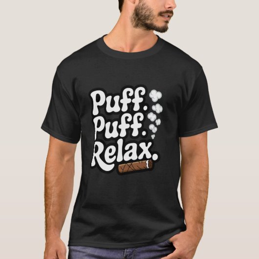 シガー愛好家ラウンジライフスタイルプレミアムスモーキング Tシャツ (正面)