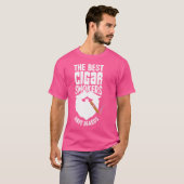 シガー最高のプの喫煙者はシガーおもしろいモを持つ Tシャツ (正面フル)