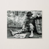 シガー終りの販売人、c 1865年(b/wの写真) ジグソーパズル (横)