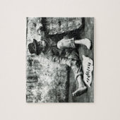 シガー終りの販売人、c 1865年(b/wの写真) ジグソーパズル (縦)