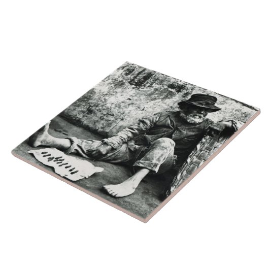 シガー終りの販売人、c 1865年(b/wの写真) タイル (側面)