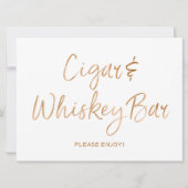 シガー&ウィスキー看板 | おしゃれなゴールドローズ (正面)