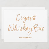 シガー&ウィスキー ウェディングサイン | おしゃれなゴールドローズ (正面/裏面)