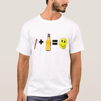 シガー + ビール=幸福 Tシャツ