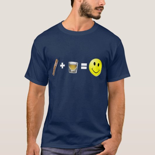 シガー + 打撃=幸福 Tシャツ (正面)