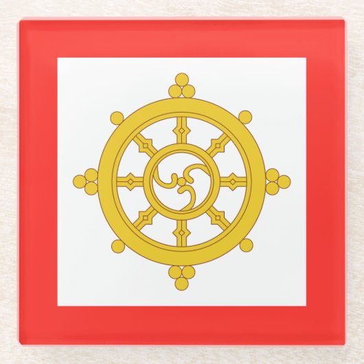 シキム国旗 ガラスコースター (正面)