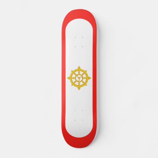 シキム国旗 スケートボード (正面)
