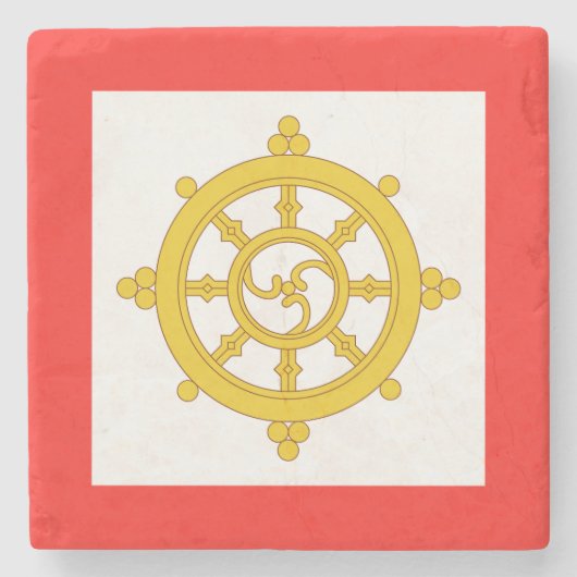 シキム国旗 ストーンコースター (正面)