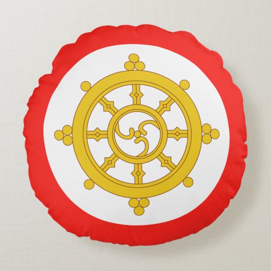 シキム国旗 ラウンドクッション (正面)