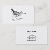 シギの鳥の芸術 名刺 (正面/裏面)