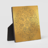 シギラムデイエメシギルオカルトペンタグラム金ゴールド フォトプラーク (正面)